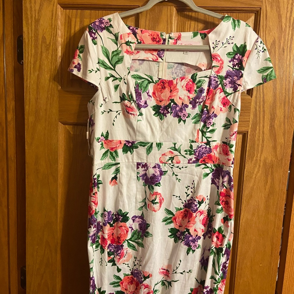 Floral Cocktail Dress NWOT